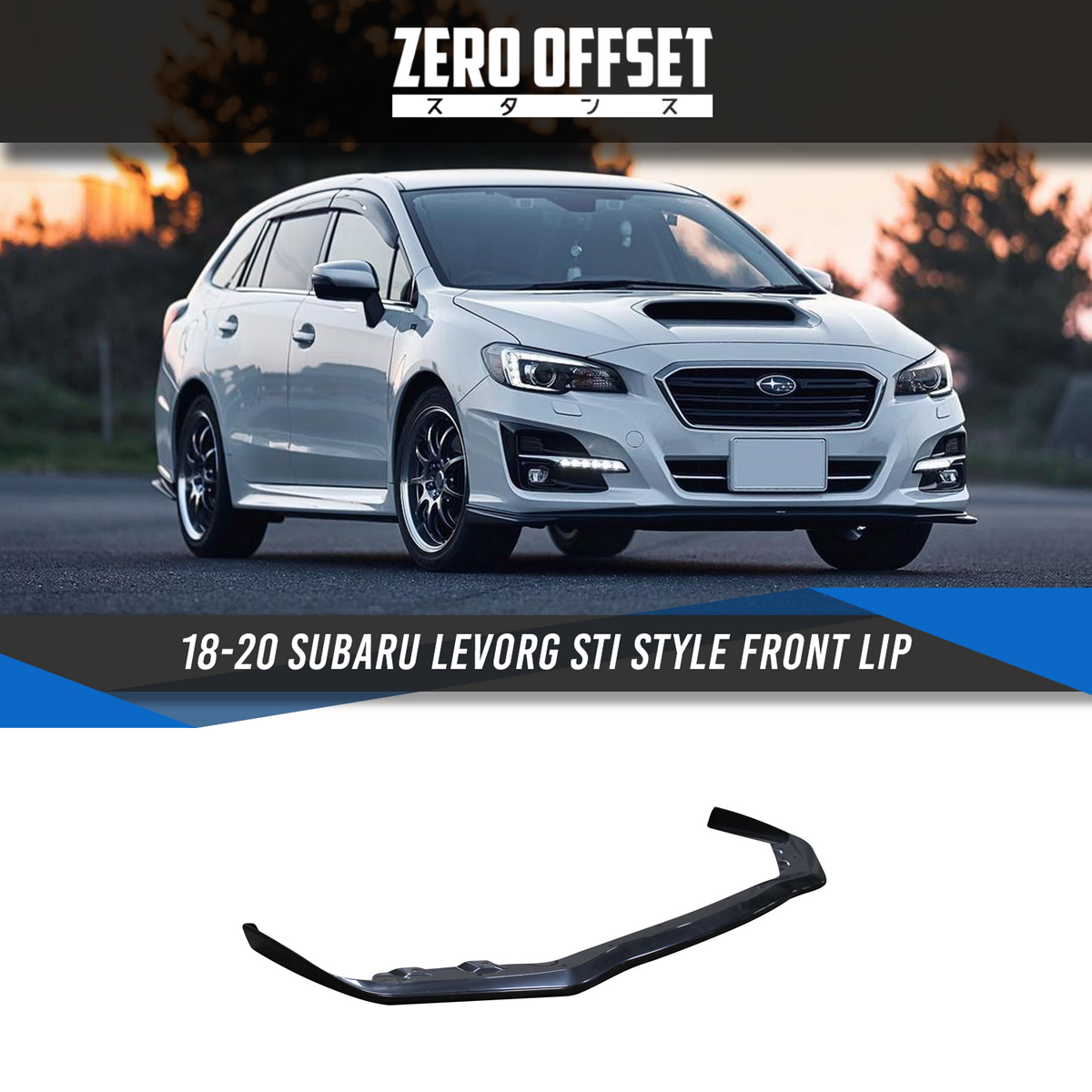STI Style Front Lip for Subaru Levorg (Standard Bumper) 2018-2021