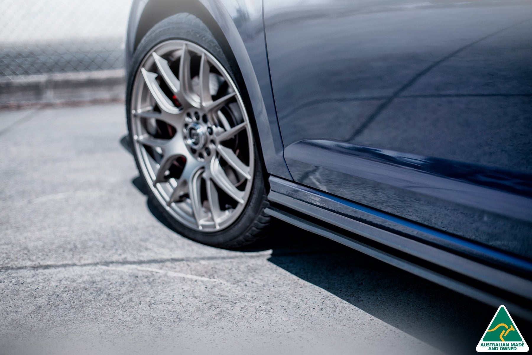 Flow Designs DEMO STOCK - AW Polo GTI Side Skirt Splitters (Pair) - TEXTURED MATTE BLACK - iilumolab