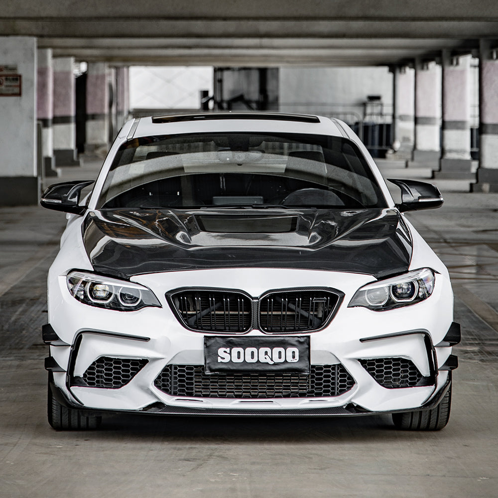 Sooqoo Pre Pregged Dry Carbon Fiber Front Side Vent Trim for BMW M2 F87 LCI