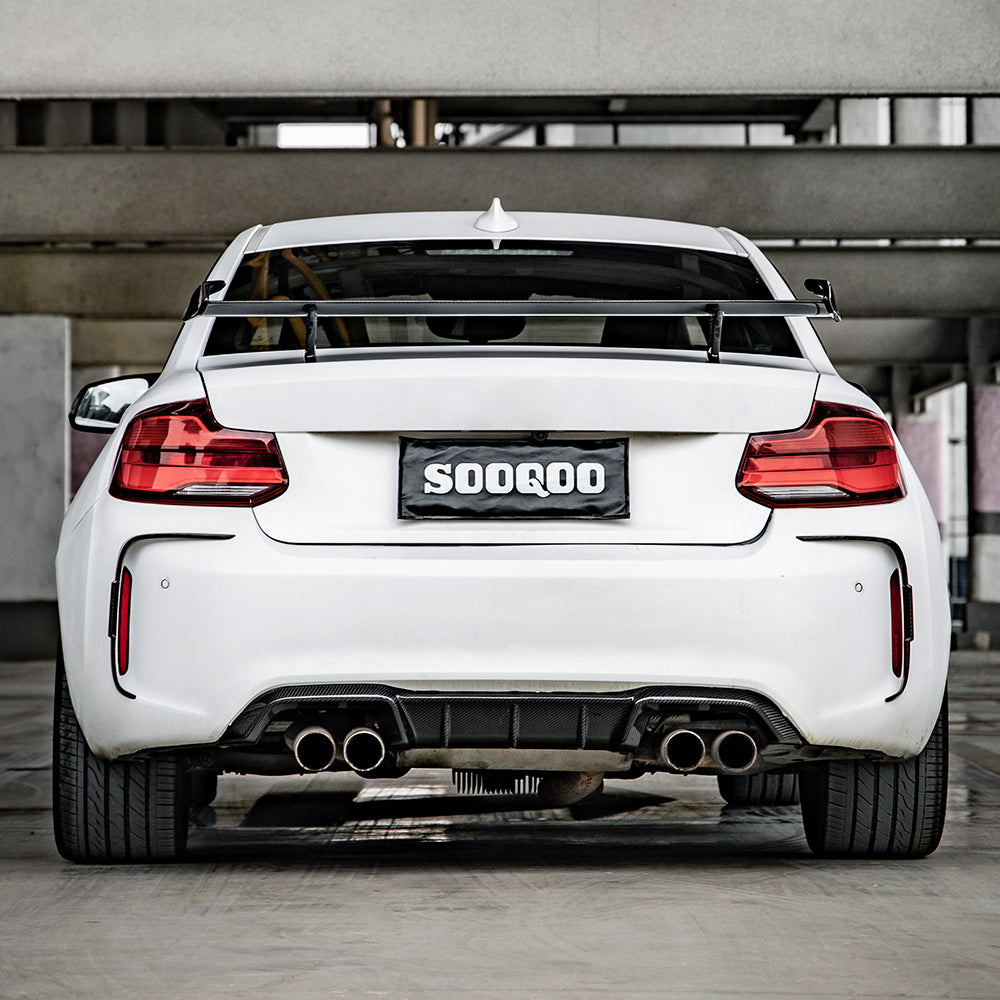 Sooqoo Pre Pregged Dry Carbon Fiber Rear Side Vent Trim for BMW M2 F87