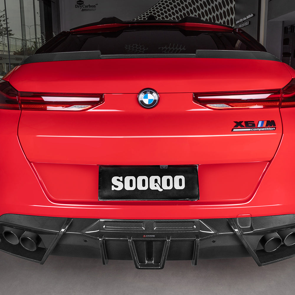 Sooqoo Pre Pregged Dry Carbon Fiber Diffuser for BMW X6M F96