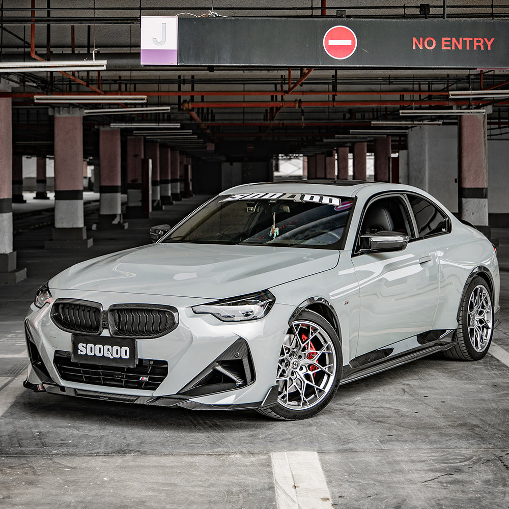 Sooqoo Pre Pregged Dry Carbon Fiber Front Lip for BMW 2 Series G42 2022+