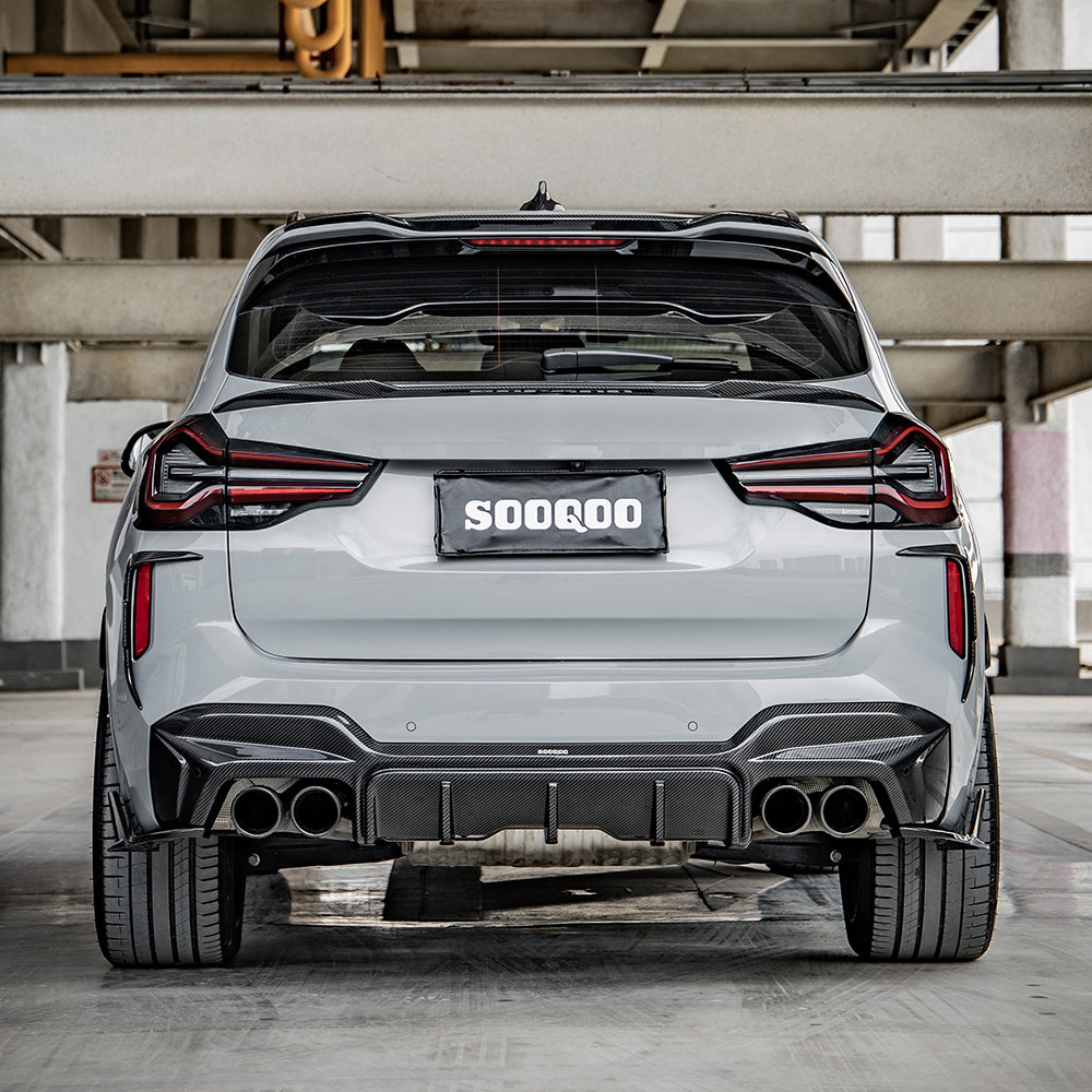 Sooqoo Pre Pregged Dry Carbon Rear Diffuser for BMW X3M F97 LCI 2022+