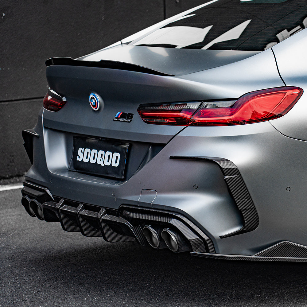 Sooqoo Pre Pregged Dry Carbon Fiber Rear Vent Trim for BMW M8 F93