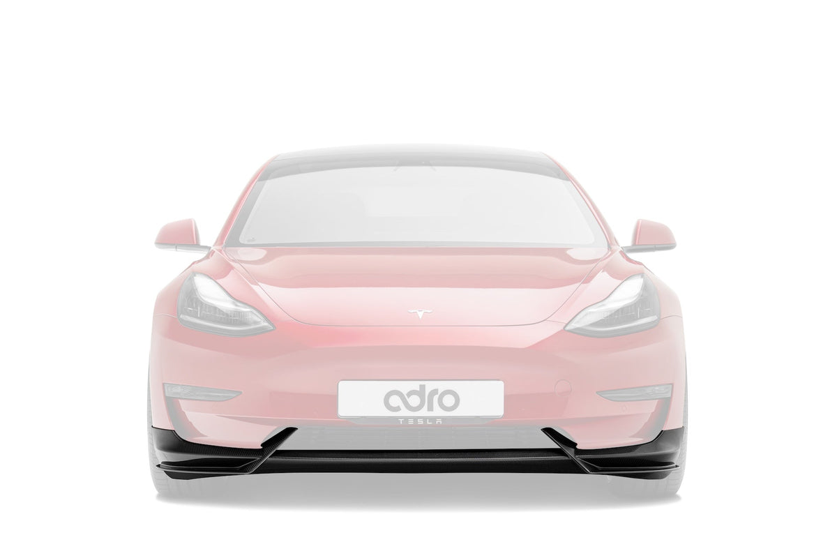 Tesla Model 3 Dry Carbon Fiber Front Lip V1 2019-2023