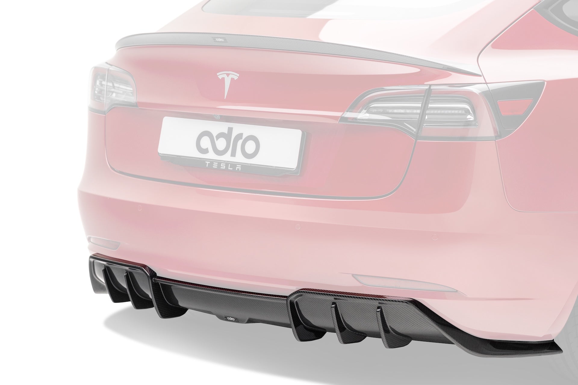 Tesla Model 3 Dry Carbon Fiber Rear Diffuser V1 2019-2023