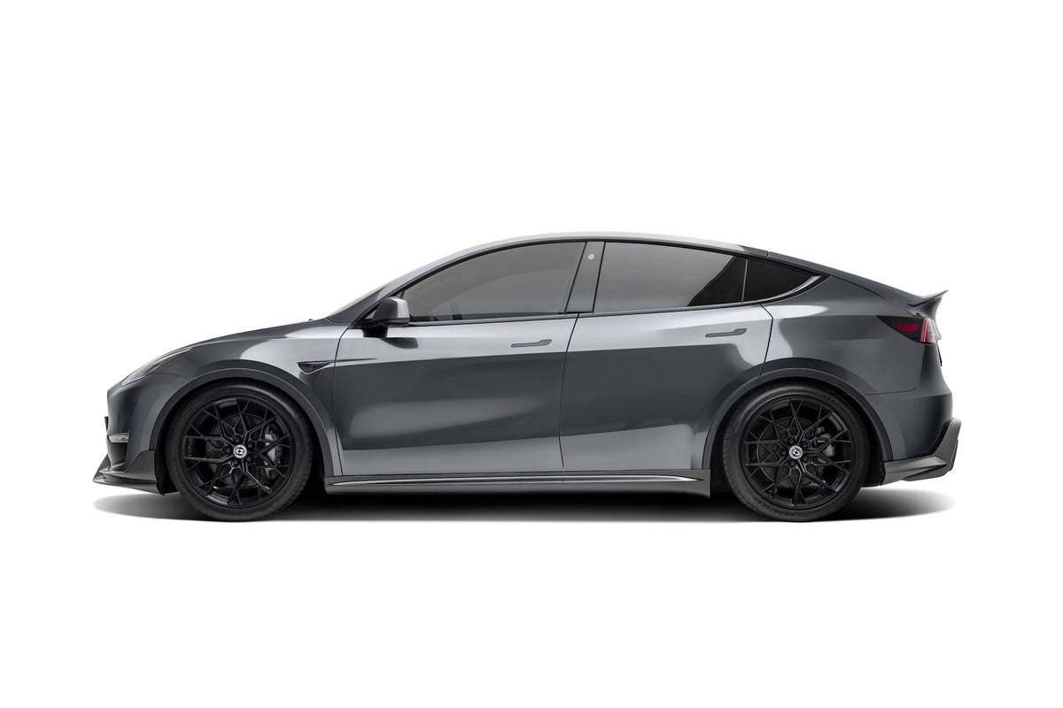 Tesla Model Y V1 Dry Carbon Fiber Side Skirts 2022-2024