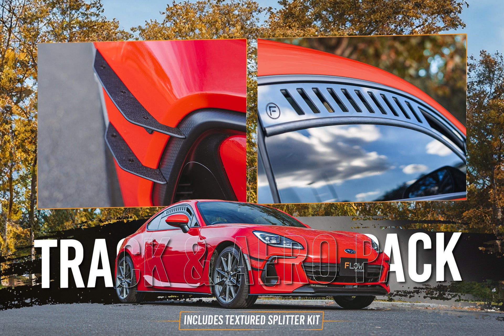 ZD8 BRZ Full Lip Splitter Set (TEXTURED BLACK) - iilumolab