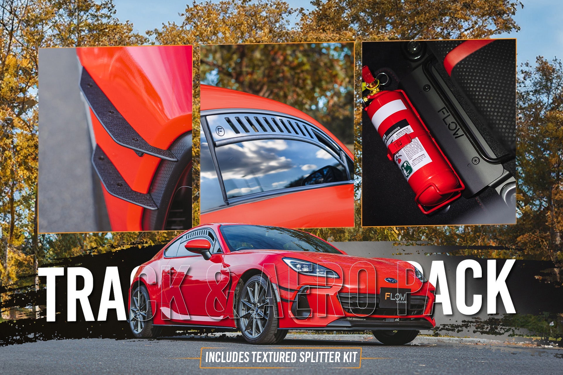 ZD8 BRZ Full Lip Splitter Set (TEXTURED BLACK) - iilumolab