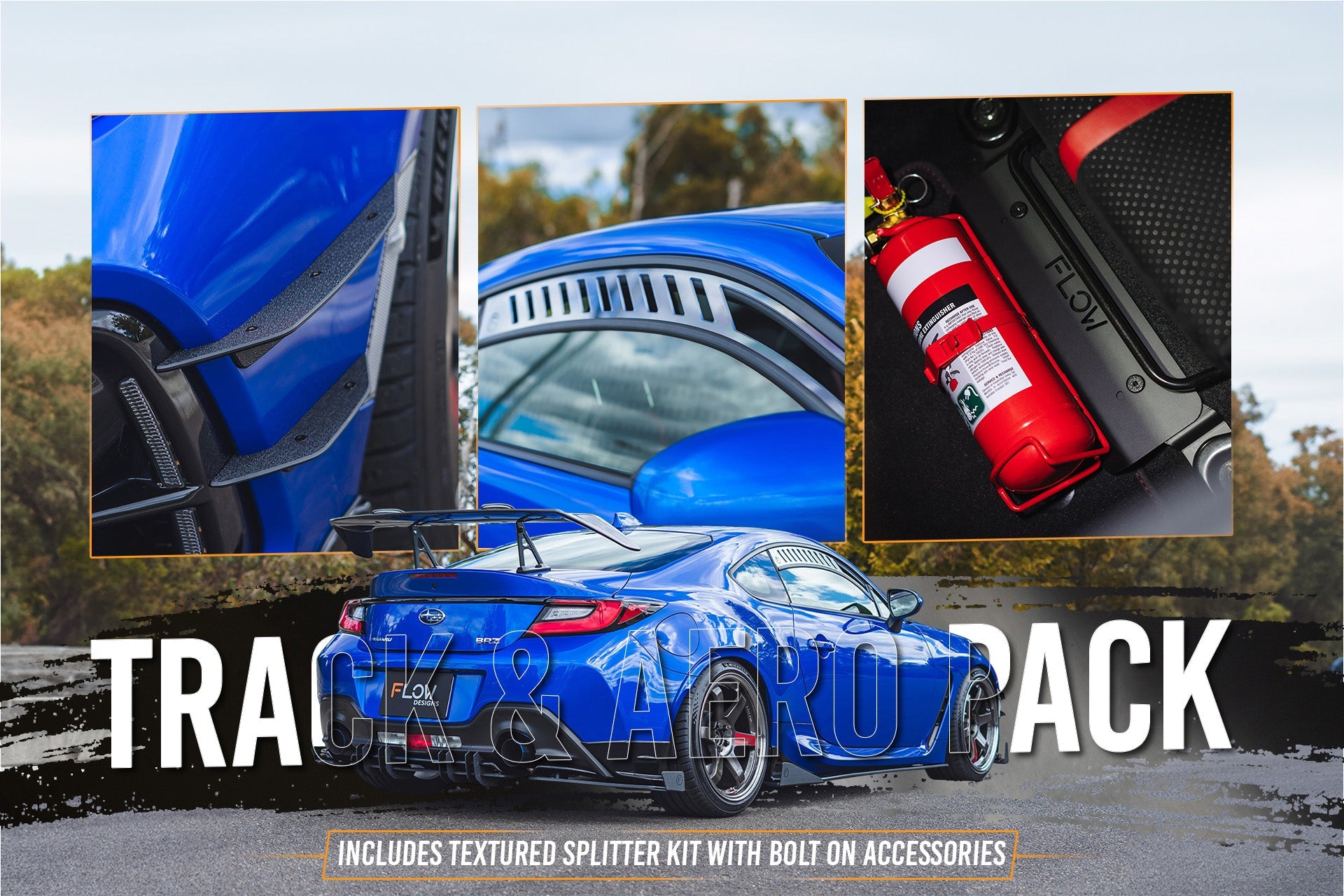 ZD8 BRZ STI Full Lip Splitter Set (TEXTURED BLACK) - iilumolab