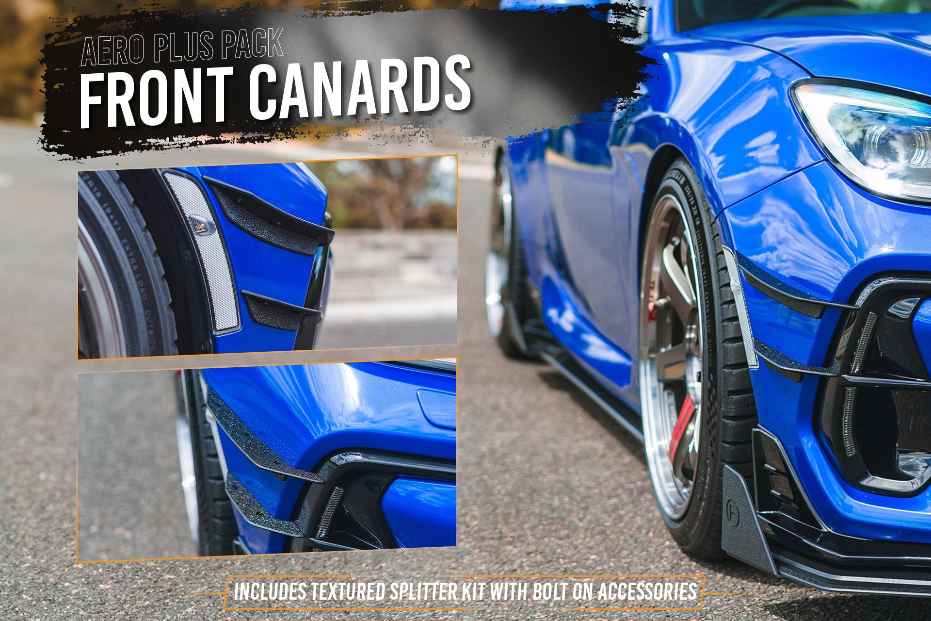 ZD8 BRZ STI Full Lip Splitter Set (TEXTURED BLACK) - iilumolab