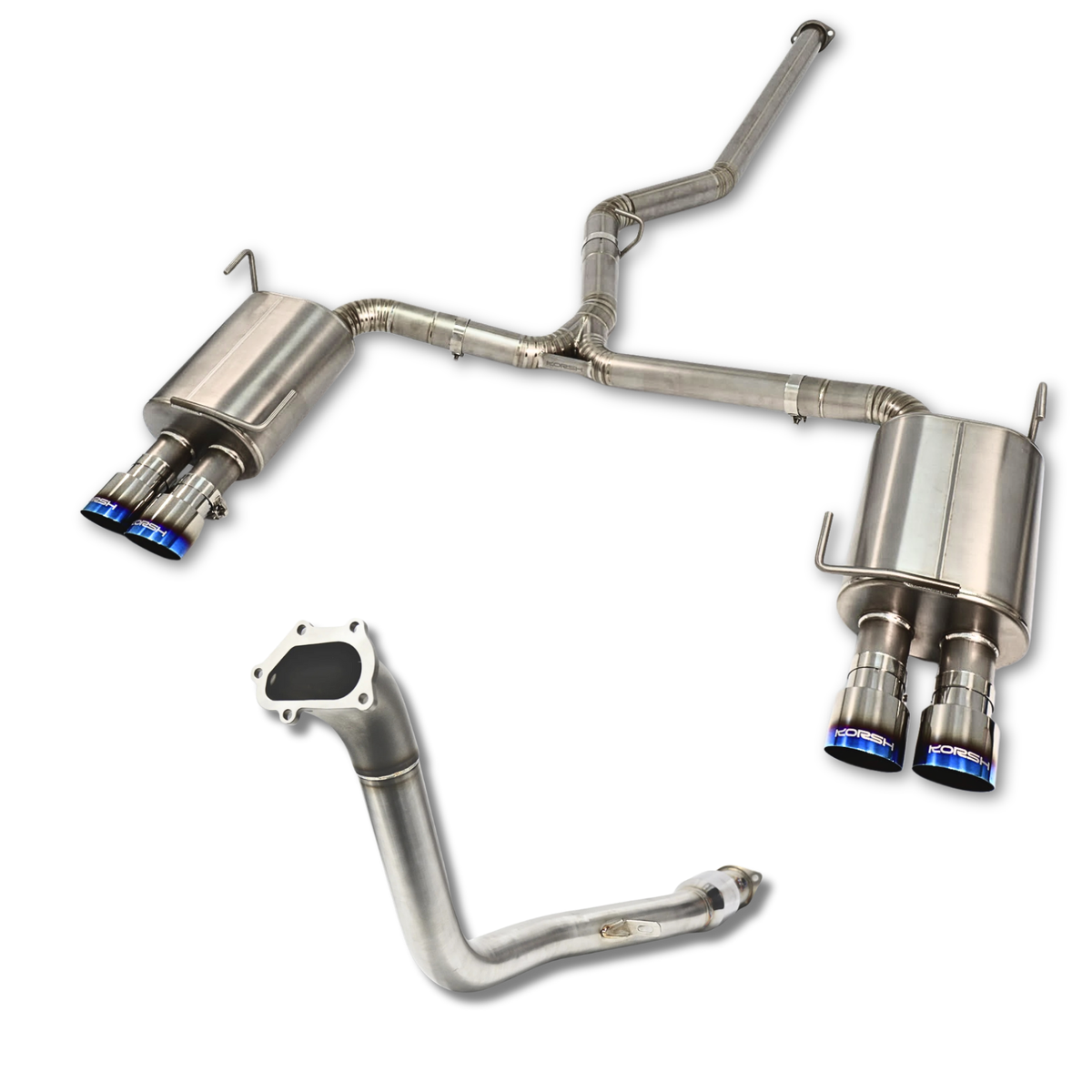 Korsh Auto Turbo Back Exhaust for Subaru WRX 2011-2014/STI 2011-2021 - Titanium Catback with Stainless Downpipe