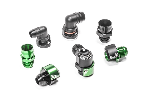 Radium Engineering V2 Quick Connect, 12mm Female to 8AN ORB Male Fitting