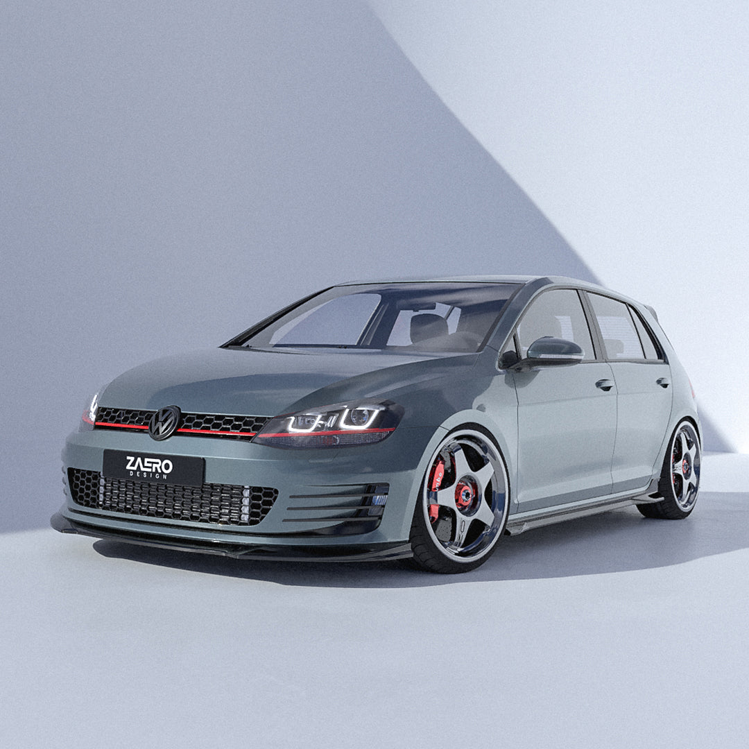 Zaero Designs EVO-1 Front Lip/Splitter for Volkswagen Golf GTI MK7 2013-2017 - iilumolab