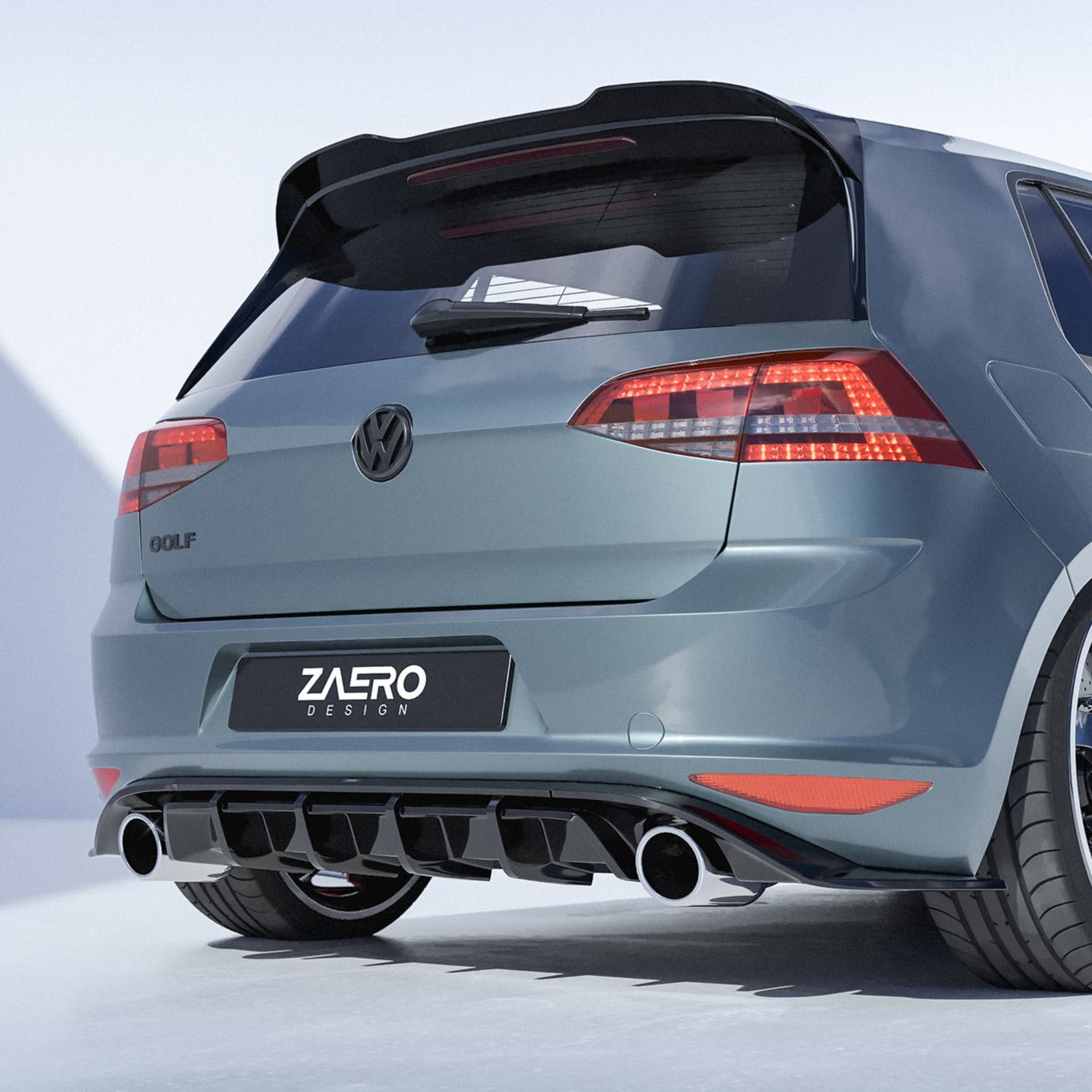 Zaero Designs EVO-1 Rear Diffuser for Volkswagen Golf GTI MK7 2013-2017