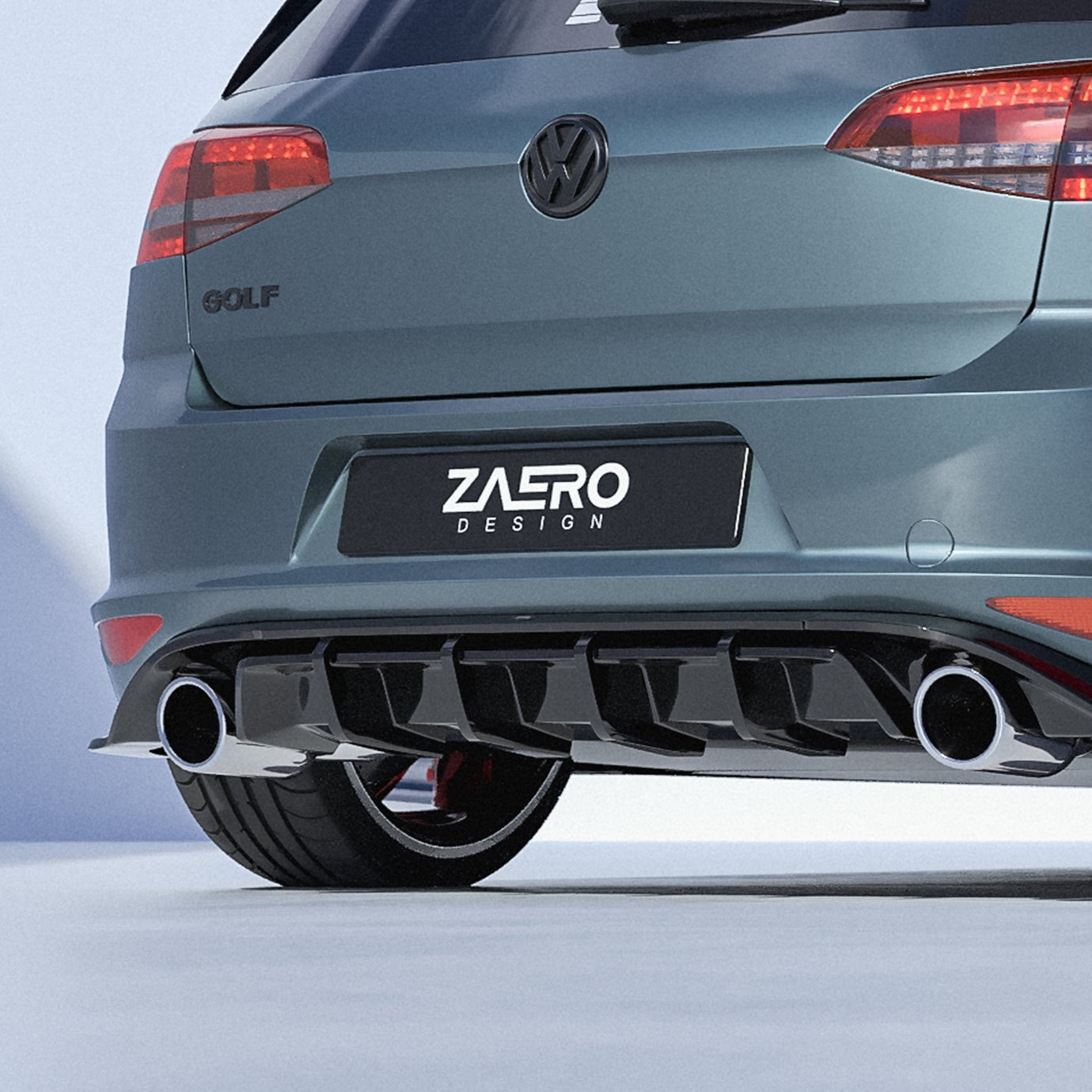 Zaero Designs EVO-1 Rear Diffuser for Volkswagen Golf GTI MK7 2013-2017