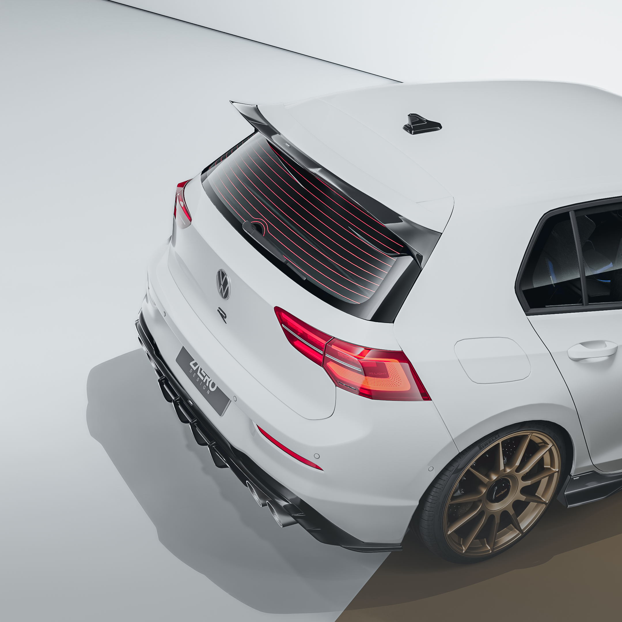 Zaero Designs EVO-1 Rear Spoiler for Volkswagen Golf MK8 GTI Clubsport & R MK8 MK8.5 2021+
