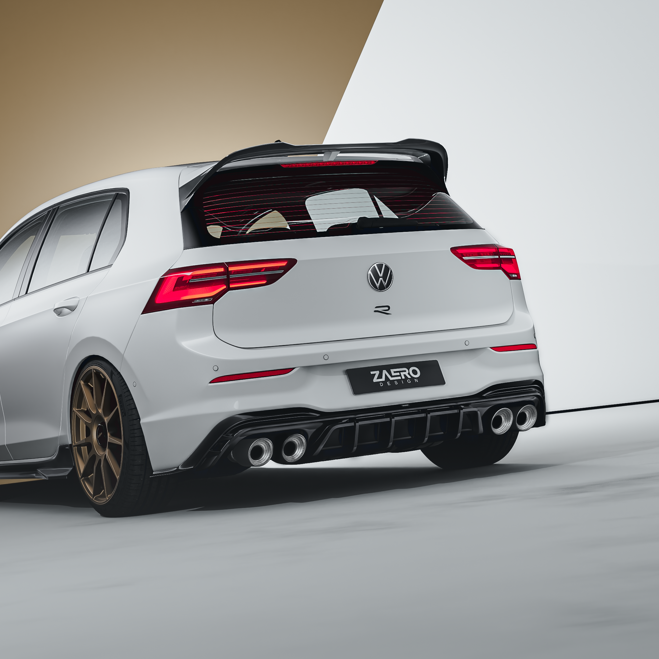 Zaero Designs EVO-1 Rear Spoiler for Volkswagen Golf MK8 GTI Clubsport & R MK8 MK8.5 2021+