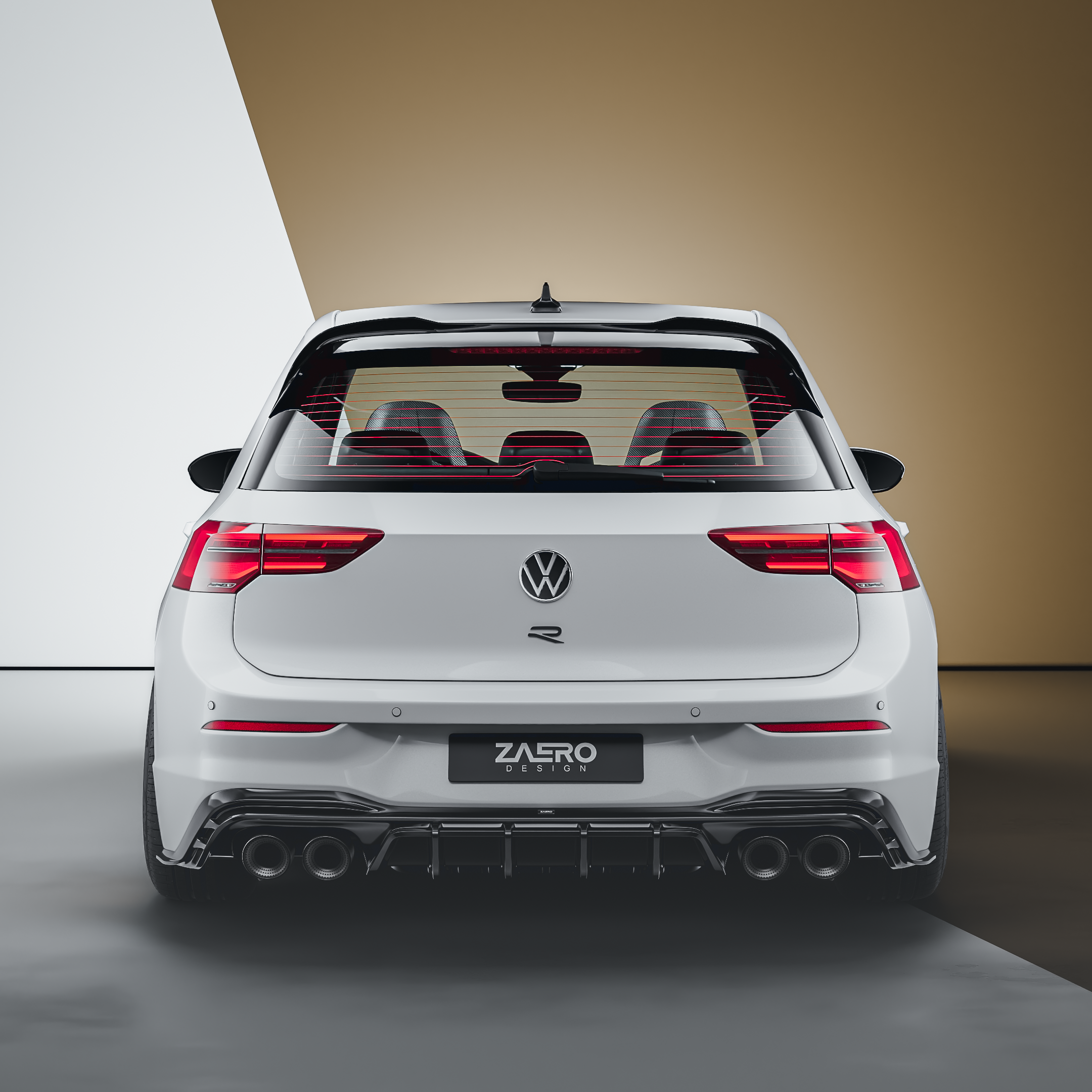Zaero Designs EVO-1 Rear Spoiler for Volkswagen Golf MK8 GTI Clubsport & R MK8 MK8.5 2021+