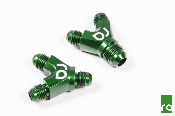 Radium Engineering 14-0186 Y-Adapter Block, 6AN Male to Dual 6AN Male