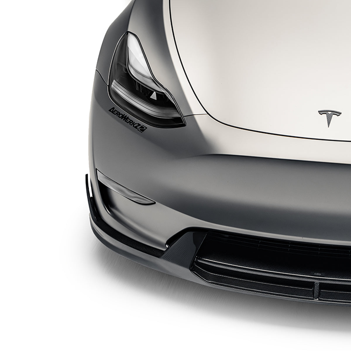 Tesla Model Y V2 Carbon Fiber Front Lip 2022-2024