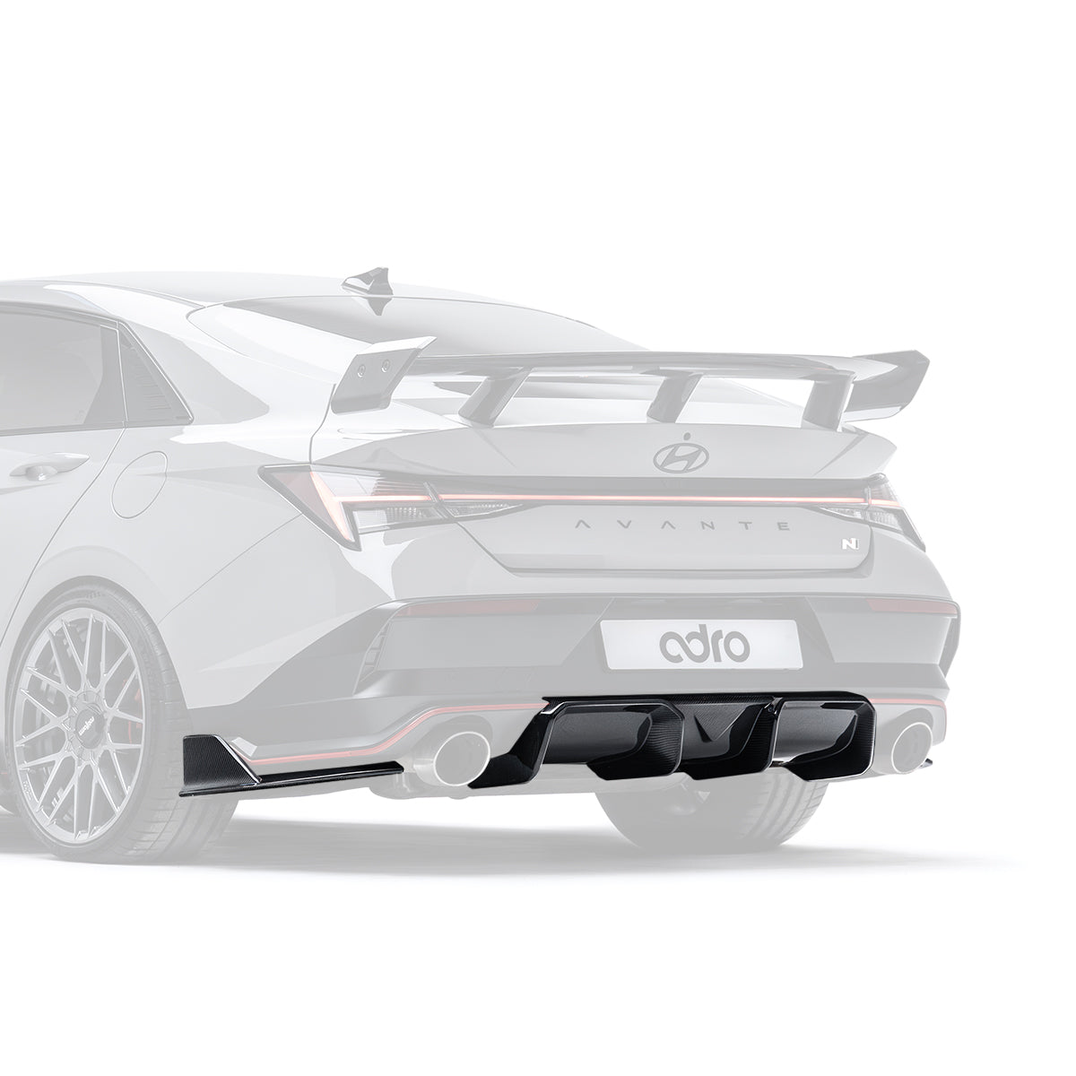 Carbon Fiber Rear Diffuser for Hyundai i30N Sedan / Elantra N Facelift 2024+