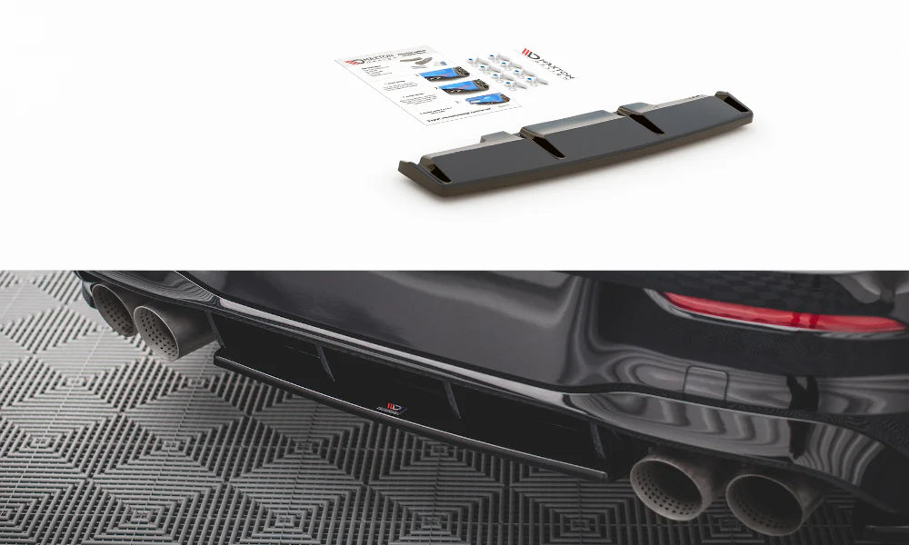 Maxton Designs Central Rear Splitter VW Golf Mk8 R