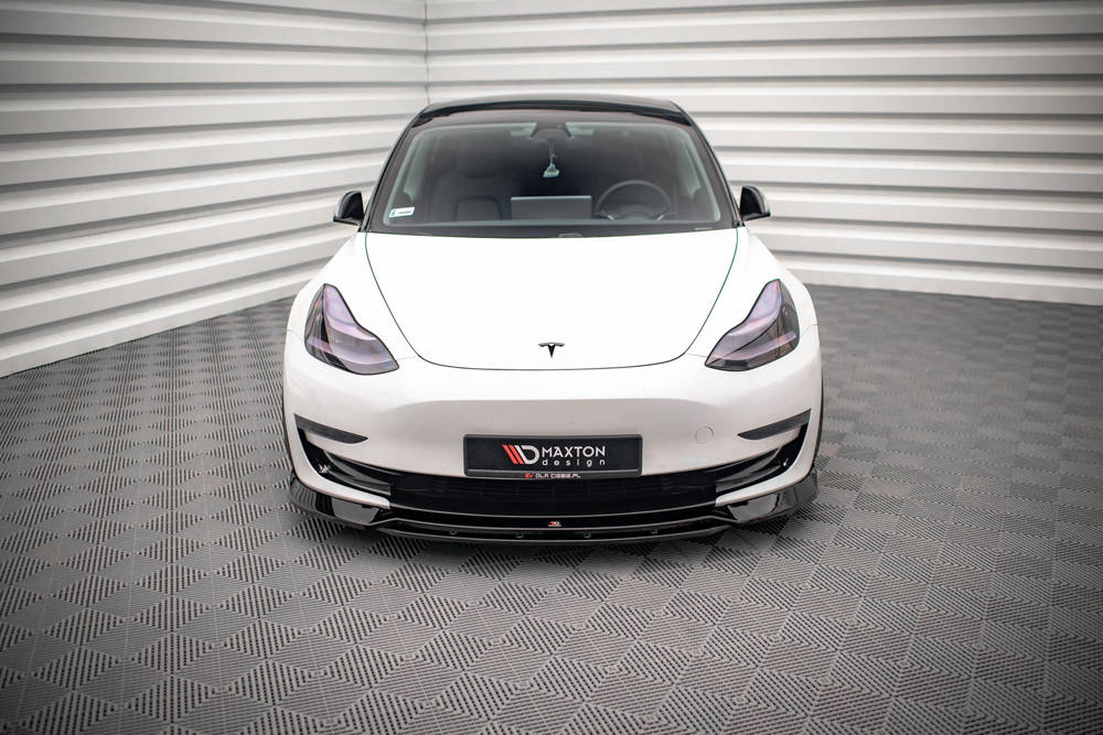 Maxton Design Front Splitter V.3 Tesla Model 3 Front Lip