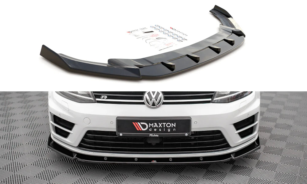 Maxton Designs Front Splitter VW Golf Mk7 R Ver4 (Prefacelift) Front Lip