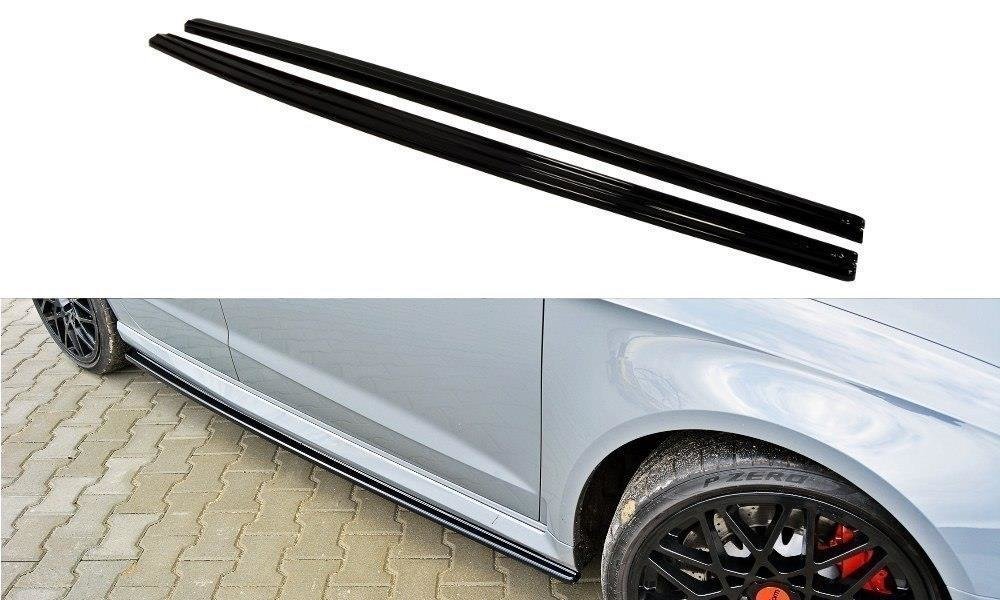 Maxton Design Audi RS3 8V Sportback Front Splitter Lip v2 + Side Skirts + Diffuser