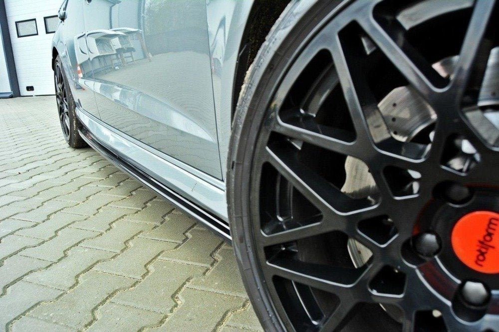 Maxton Design Audi RS3 8V Sportback Front Splitter Lip v2 + Side Skirts + Diffuser