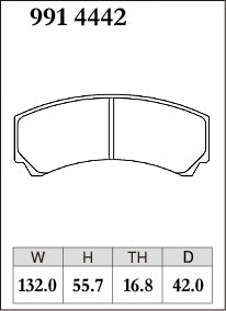 Dixcel Specom B Rear Brake Pads for AP Racing CP9449 / CP9450 / CP9451 Calipers (D42)