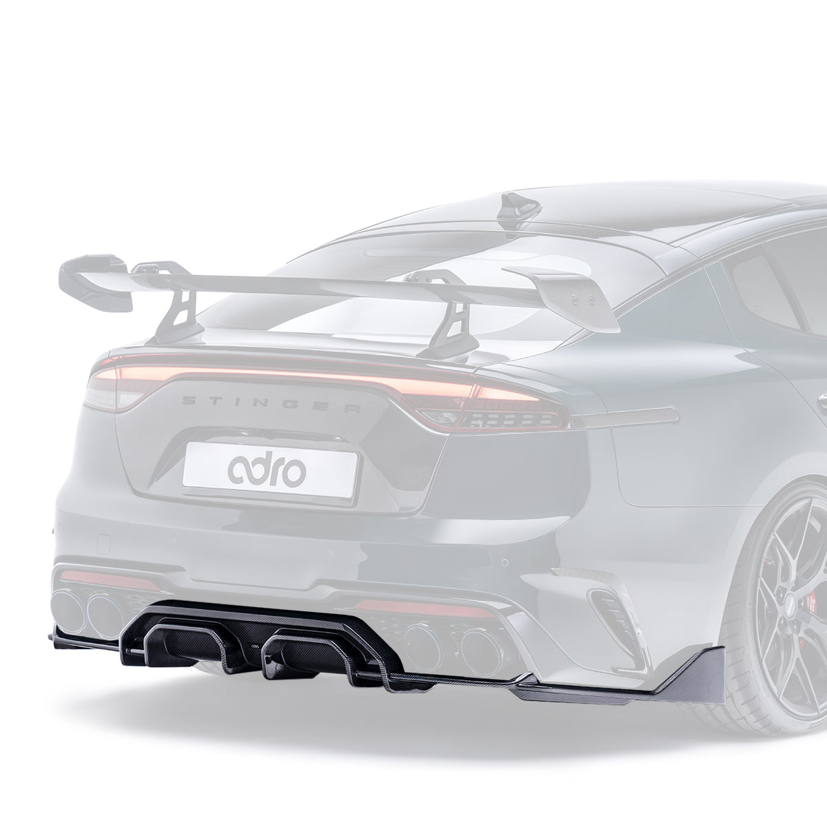 Kia Stinger Rear Carbon Fiber Diffuser V4 2021-2023