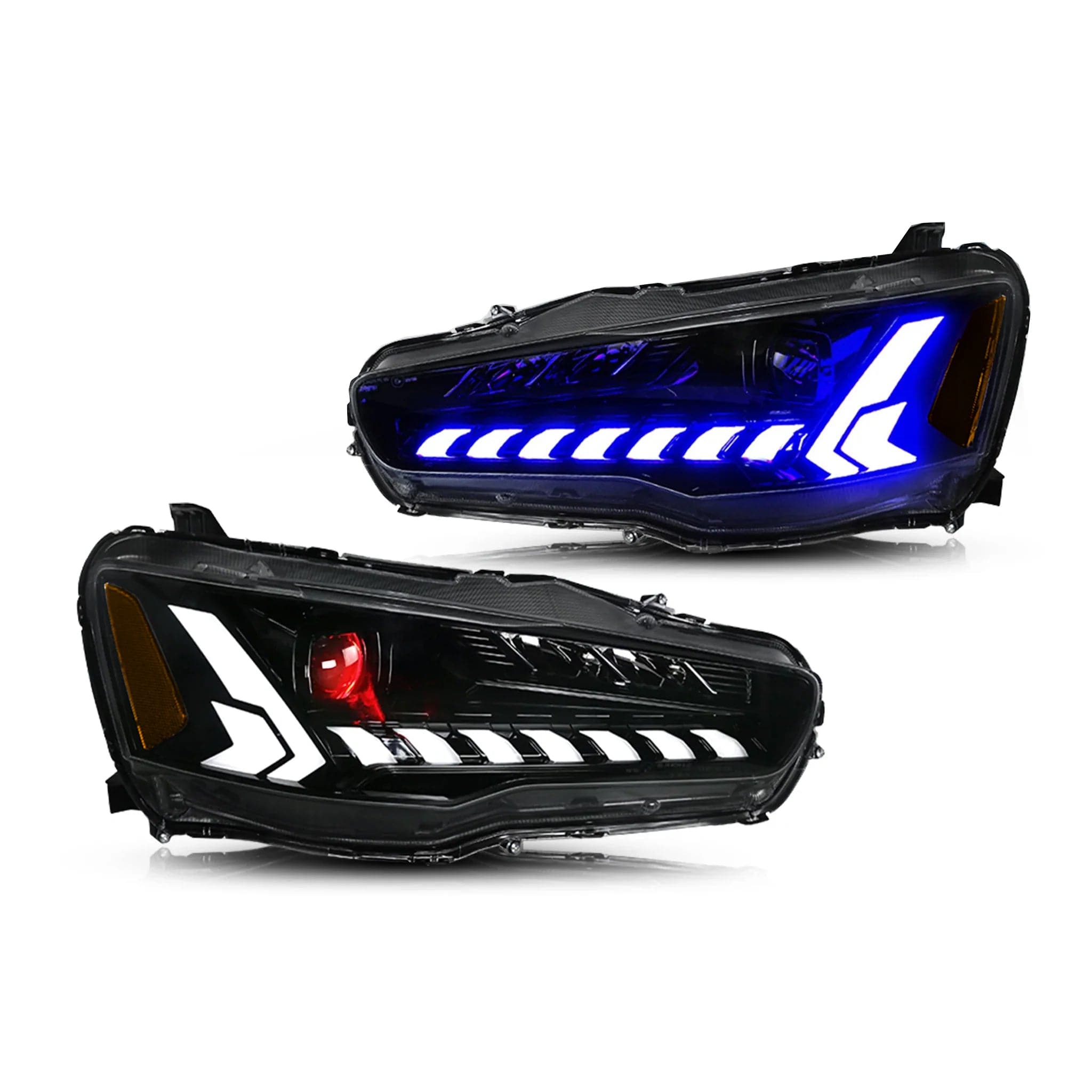2007-2017 MITSUBISHI LANCER V2 SEQUENTIAL LED HEADLIGHTS - iilumo