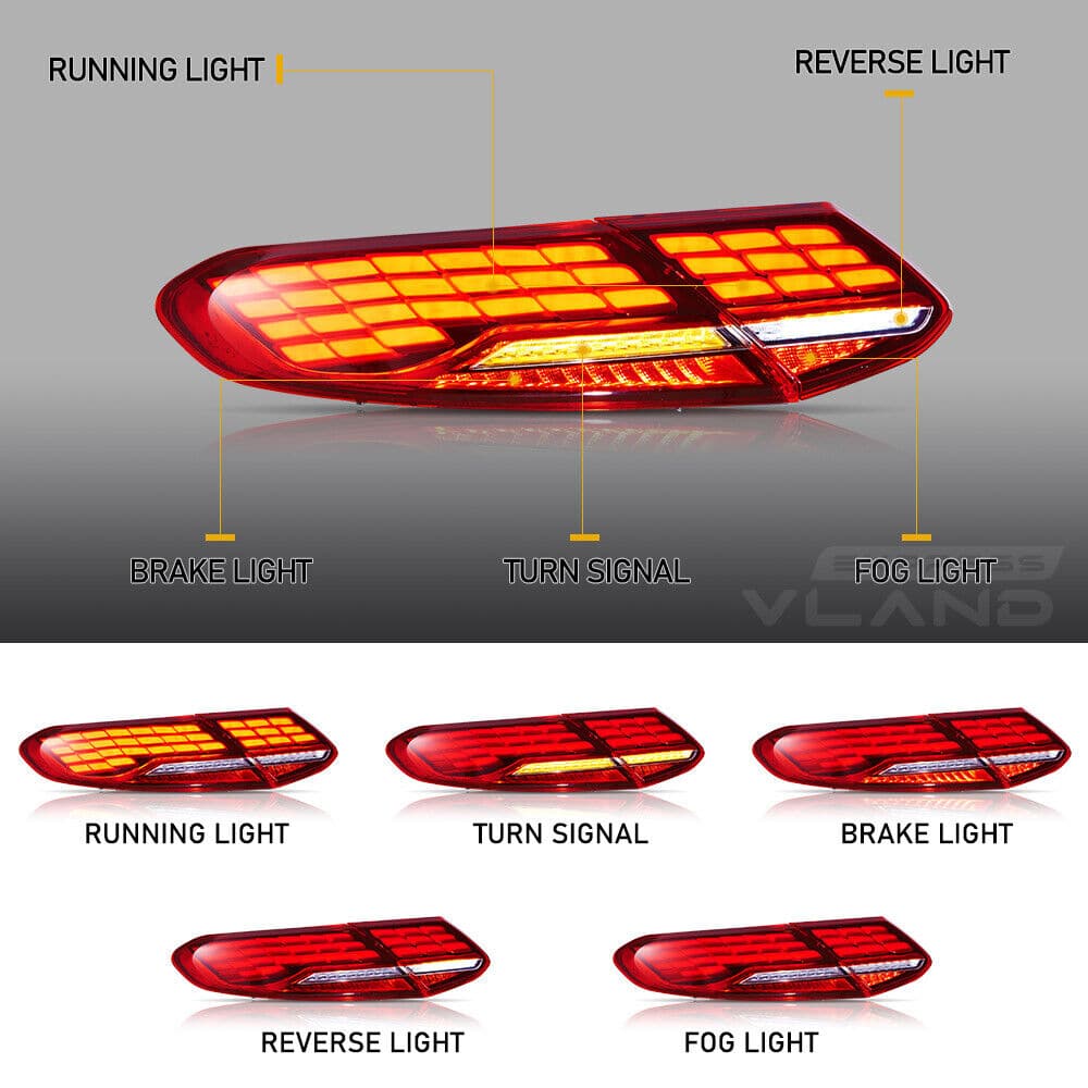 2015-2023 MERCEDES BENZ C-CLASS C205 SEQUENTIAL LED TAIL LIGHTS